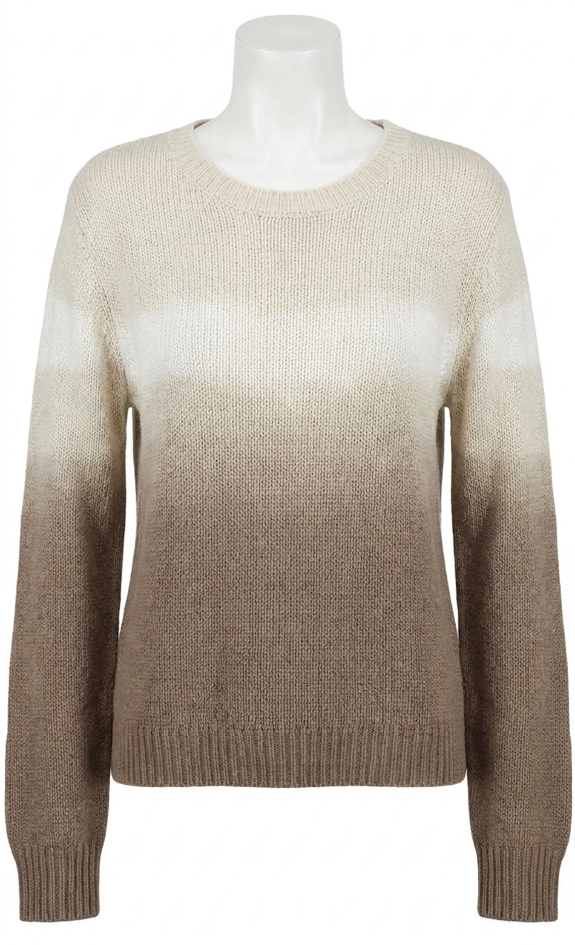 NEW SPLENDID dylan long sleeve sweater in toast dip dye